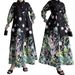 Elegant Floral Maxi Dress For Women – Modest Muslim Long Sleeve High Waist Dress With Tie Neck, Breathable Knit Fabric, Office & Occasion Wear_ecoleips.com