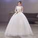 Summer Spring Korean Style Wedding Dress Strapless Plus Size Maternity Floor Length Affordable Lace Slimming Women's Clothing_ecoleips.com