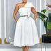 Women's Clothing Pure Color Sexy Dress Banquet Dress_ecoleips.com