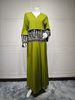 Verve Mq131 Women's Embroidered Cardigan Robe Dubai Coat Muslim_ecoleips.com