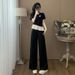 Elegant Casual Sports Suit For Women, Summer 2025 New Fashion, Youthful Stylish, Two-piece Set With Short-sleeved Top_ecoleips.com