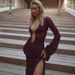 Spring Summer Hollow Out Knit Beach Cover Up Dress Women Vacation Style With Metal Ring Detail_ecoleips.com