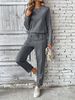 Aria Basics Cross-border Women's Clothing European American Round-neck Long-sleeve Top Pants Set For Women, Autumn And Winter_ecoleips.com