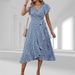 Summer Hot-Selling New Women's V-Neck Belt Wrap Long Sexy Bohemian Flared Vacation Dress_ecoleips.com