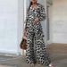 Women's Clothing Autumn Women's Fashion Tops Women's Leopard Print Pants Casual Loose Suit_ecoleips.com