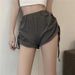 Women's High-Waisted Drawstring Athletic Pants Black Casual Thin Style Polyester Spring/Autumn Wear_ecoleips.com