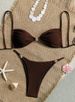 Women's Sexy Thin Rope Shoulder Strap Bikini Triangle Cup Swimwear for Beach Hot Springs Trending New_ecoleips.com