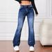 Cross-Border Exclusive Independent Station European And American Women's Fashion New High-Waisted Flared Jeans_ecoleips.com