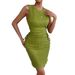 European And American Cross-border Women's Clothing Summer New Round-neck Sleeveless Slimming High-waisted Sexy_ecoleips.com