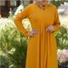 2025 Spring And Autumn Invisible Zipper Pleated Fashion Long Skirt Muslim Robe_ecoleips.com