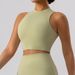 Women's Clothing Beautiful Back Half Turtleneck Breathable Yoga Suit Women's Outdoor Running Fitness Sports Vest Outer Wear Close Fitting Dance Top_ecoleips.com