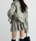 K New Camouflage Printing And Dyeing Ink Printing Coat Windbreaker Half Skirt Casual Set_ecoleips.com