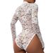 Sensual Lace Bodysuit Long Sleeve - Elegant Tummy Control Jumpsuit For Women, Stretchy Sexy Catwear Soft Stretch Polyester Fabric_ecoleips.com
