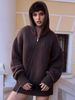 Vintage Grey Zip-Up Knit Cardigan Women’s Oversized Sweater Coat, Retro Chunky Cable Knit, Fall & Winter Layering Essential,Cozy Casual Outerwear_ecoleips.com