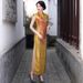Elegant Stage & Banquet Cheongsam – Modern Slim-Fit Long Qipao Dress For Performances & Special Occasions_ecoleips.com