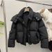 Women's Short Puffer Jacket With Hood - 2024 Winter Fashion Thickened Cotton Coat In Loose Fit (Cream, Black, Brown, Burgundy)_ecoleips.com