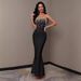 Women's Clothing Women's Bubble Bead Bandage Skirt Tube Top Fishtail High End Bandage Evening Dress_ecoleips.com