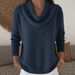 Women's Solid Color Long Sleeve Top Sweater Autumn Winter New_ecoleips.com