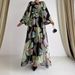 Women's Clothing Ladies Middle Eastern Muslim Chiffon Flower Belt Long Fashionable And Elegant Dress_ecoleips.com