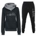 Women's Clothing Women's sweater suit, hoodie, two piece set, electrocardiogram, love map, trendy new style, women's trousers, long sleeves_ecoleips.com