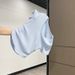 Dopamine-Colored Short-Sleeved Top, Modal Summer V-Neck, Double-Sided Pleated, Waist-Cinching, Slimming, High-End Women'_ecoleips.com