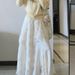 K Heavy Industry Lace Mesh Half Length Skirt New Large Swing A-line Half Length Skirt Design Sense Niche Long Skirt_ecoleips.com