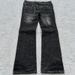 Gothic Retro Double Waist Tie Flared Jeans For Women Y2K Street Washed Distressed Ripped Design Trousers_ecoleips.com