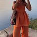 2025 Style Elegant Commuter Strap Long Pants Loose Solid Color Casual Women's Fashion Set_ecoleips.com