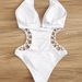 Women's Clothing Swimsuit Women's One Piece Solid Color Lace Up Hollow Sexy Backless Bikini Beach Vacation Swimsuit_ecoleips.com