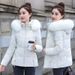 Women's Clothing Women's Winter Short Puffer Jacket With Faux Fur Collar, Slim Fit Warm Coat, 3D Pattern, Multiple Colors & Sizes Slim Fit Warm Coat_ecoleips.com