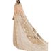 Veil bride main wedding dress pearl headdress retro flower champagne long trailing wedding wedding hijab_ecoleips.com