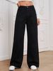 Women's High-Waisted Baggy Straight-Leg Jeans - 90s Vintage Washed Denim Pants, Non-Stretch Black Wide-Leg Trousers For Streetwear_ecoleips.com