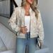 European American Cross-border 2026 Spring Autumn New Jacquard Zip-up Jacket, Loose Fit, Slimming, Stylish, Suitable For_ecoleips.com