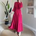 Women's Clothing Autumn Round Neck Long Sleeve Single Breasted High Waist Stitching Dress_ecoleips.com