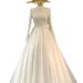 Women's Clothing Long Sleeved High End Wedding Dress New White Simple Temperament Light Luxury Hepburn Bride Wedding Reception Dress Female Skirt_ecoleips.com