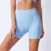 Ribbed Shorts Three-Quarter Yoga Quick-Dry Seamless Sports Tight Cycling High-Waist Fitness Pants_ecoleips.com