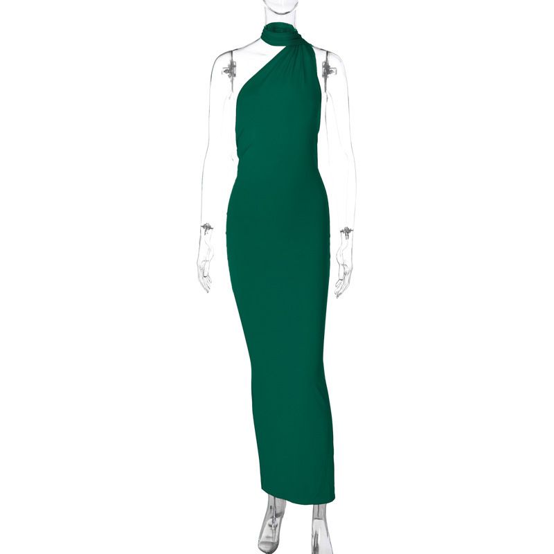 Women's Clothing Style Women's Sexy Backless Pleated Slim Sleeveless Dress Summer Elegant Ribbon Detail For Formal & Casual For Women_ecoleips.com