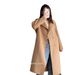 "Double-Faced Wool Cashmere Coat – Mid-Length Audrey Hepburn Style Overcoat, Drop Shoulder Winter Coat For Women"_ecoleips.com
