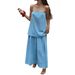 Women's Clothing Women's Fashion Casual Loose Sleeveless Midi Skirt Set Solid Color Summer High End Skirt Set_ecoleips.com