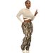 Women's Clothing New Street Fashion Stitching Camouflage Print High Waist Contrast Color Casual Pants_ecoleips.com