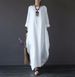 Spring New Loose Long Dress For Women Cotton Plus Size Casual Maxi Dress_ecoleips.com