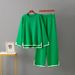 Autumn 2025 Elegant Color Block Slit Long Sleeve Knit Top High Waist Slim Wide Leg Pants Women's Two Piece Set_ecoleips.com