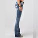 New Embroidered Jeans European And American Women's Clothing Heavy Wash Stretch Denim Trousers_ecoleips.com