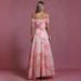 New Arrival French Retro Floral Print Asymmetrical One Shoulder Cinched Waist Casual Dress Women Spring Summer Daily Dress_ecoleips.com