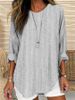 Women's Clothing Women's Printed Striped Crew Neck Long Sleeve Shirt Fashion For Formal & Casual For Women_ecoleips.com