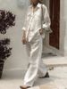 Women's Clothing Women's Long Sleeved Shirts And Loose Pants Two Piece Suit_ecoleips.com