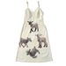Women's Shaun the Sheep Print Slip Dress French Style Romantic Alluring Summer New_ecoleips.com
