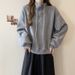 European And American Style Real Shot Short Thin Sweatshirt For Petite Women, Autumn Versatile Korean Version Loose_ecoleips.com