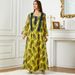Women's Clothing embroidered dress Muslim women's evening dress Middle Eastern robe_ecoleips.com