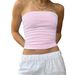 New Spring/Summer Slim-Fit Printed Tank Cross-Border E-commerce, Sexy Strapless Tube Top For Both Inner And Outer Wear_ecoleips.com